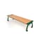 Frog Furnishings Cedar 5' Heritage Backless Bench with Green Frame PB 5CEDGFHERBAC - alternate 1